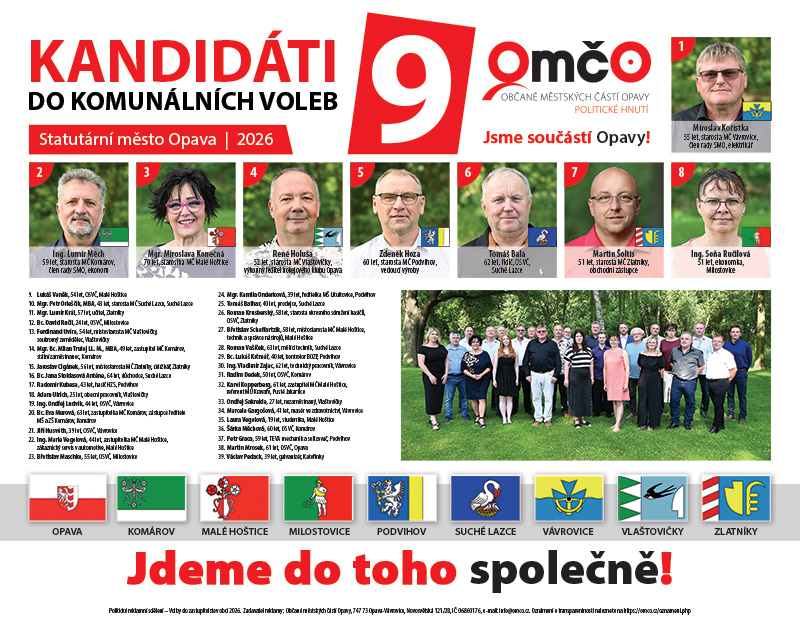 Kandidáti OMČO do komunálních voleb 2026